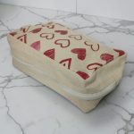 Red Hearts Cosmetic Make Up Pouch side
