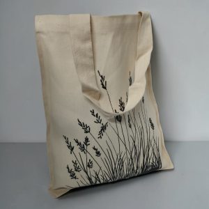 Wheat Pattern Cream Tote Bags